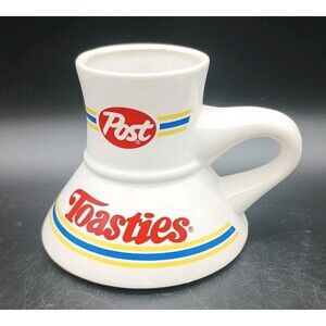 Vintage Post Toasties Rubber Bottom Commuter Coffee Mug Non-Spill